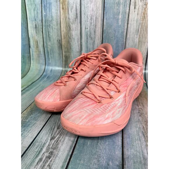 Puma Other - Puma All Pro Nitro Dress Code Pink Fruit Men's Basketball Shoe Size 13 Lace Up